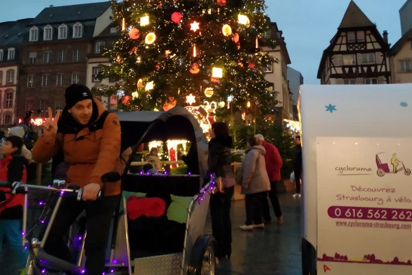 Christmas lights tour by pedicab - Bonjour Alsace