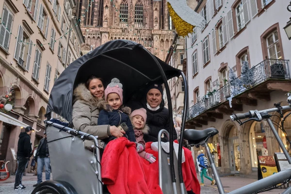 Christmas lights tour by pedicab - Bonjour Alsace